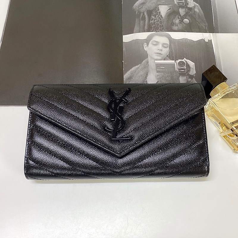 생로랑 YSL 마틀라세 라지 모노그램 장지갑
