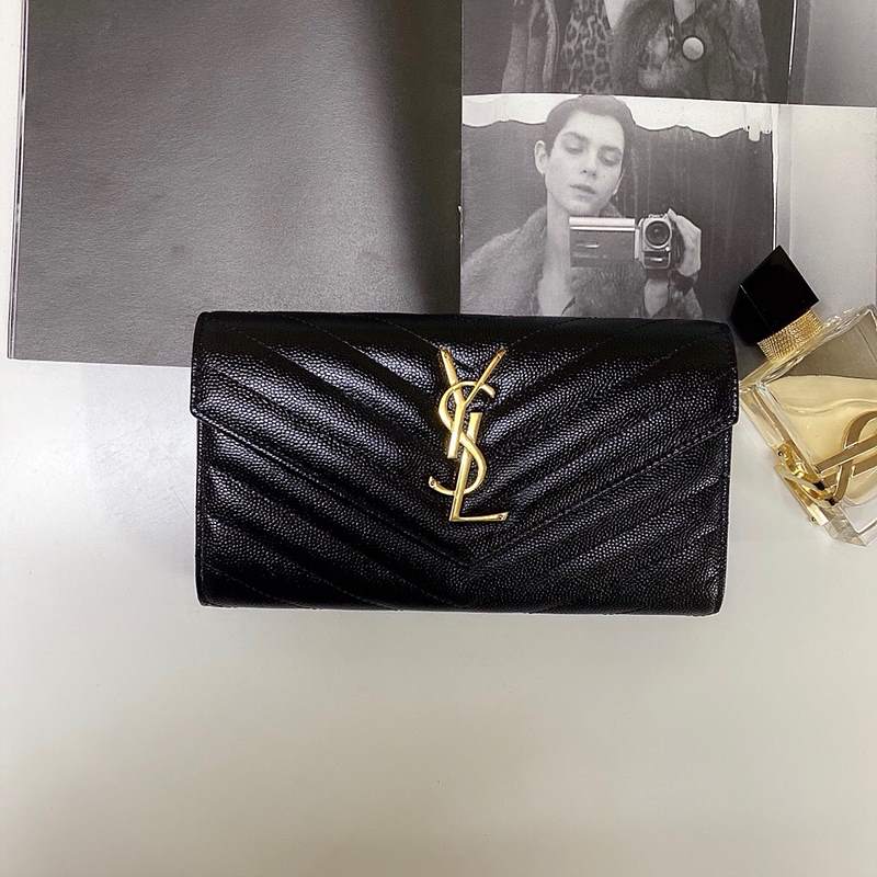 생로랑 YSL 마틀라세 라지 모노그램 장지갑