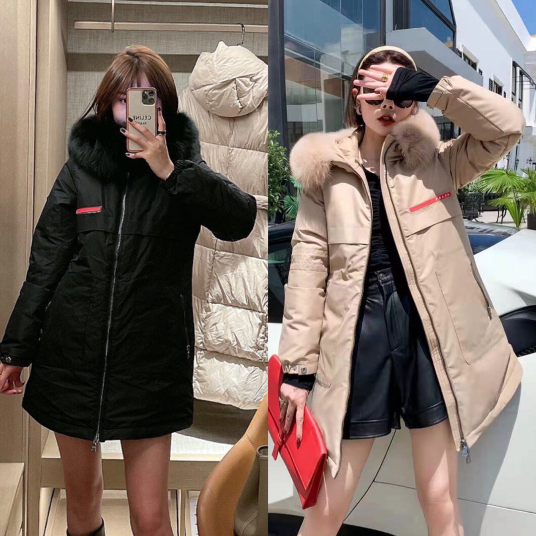 프라다 폭스퍼 패딩